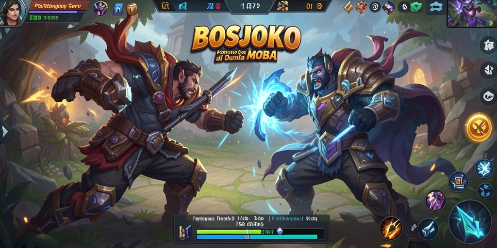 Gameplay seru dalam pertarungan tim di BOSJOKO.