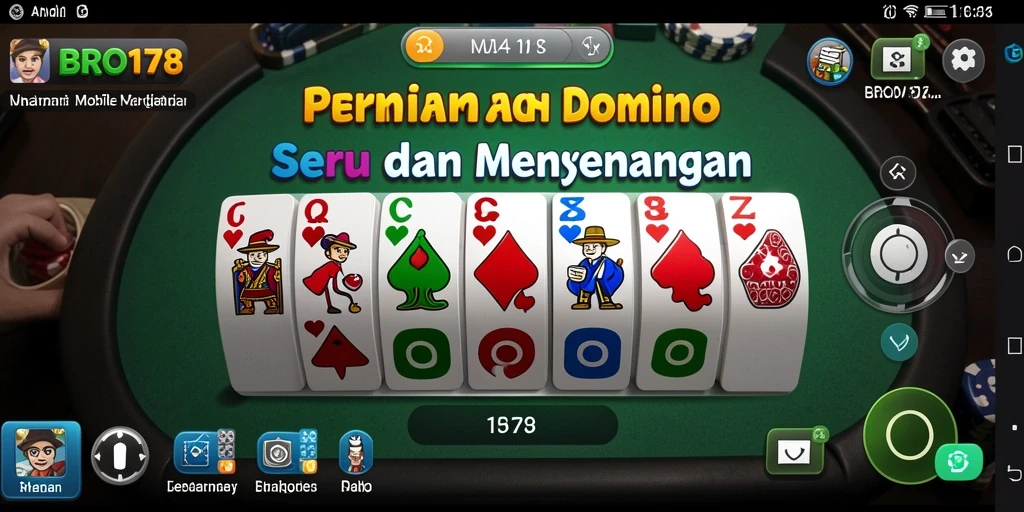 Screenshot main game BRO178 dengan tampilan permainan Domino yang seru.