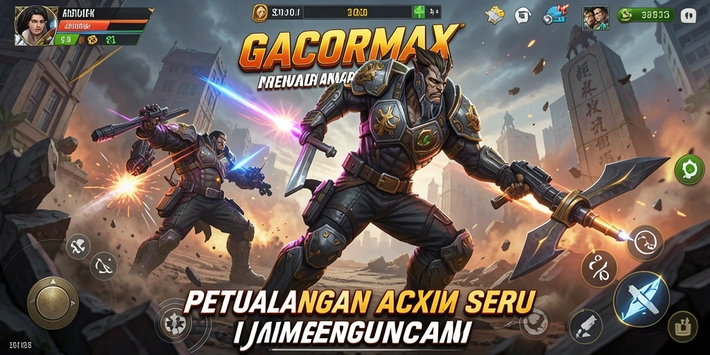 Tampilan gameplay GACORMAX dengan aksi mendebarkan di medan perang.