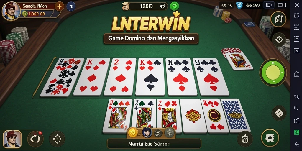 Screenshot gameplay LNTERWIN menunjukkan keseruan bermain Domino.