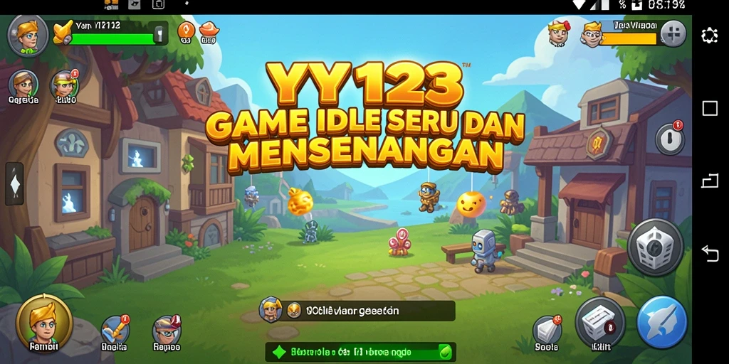 Screenshot gameplay YY123 menampilkan karakter yang sedang berkembang di dunia Idle.